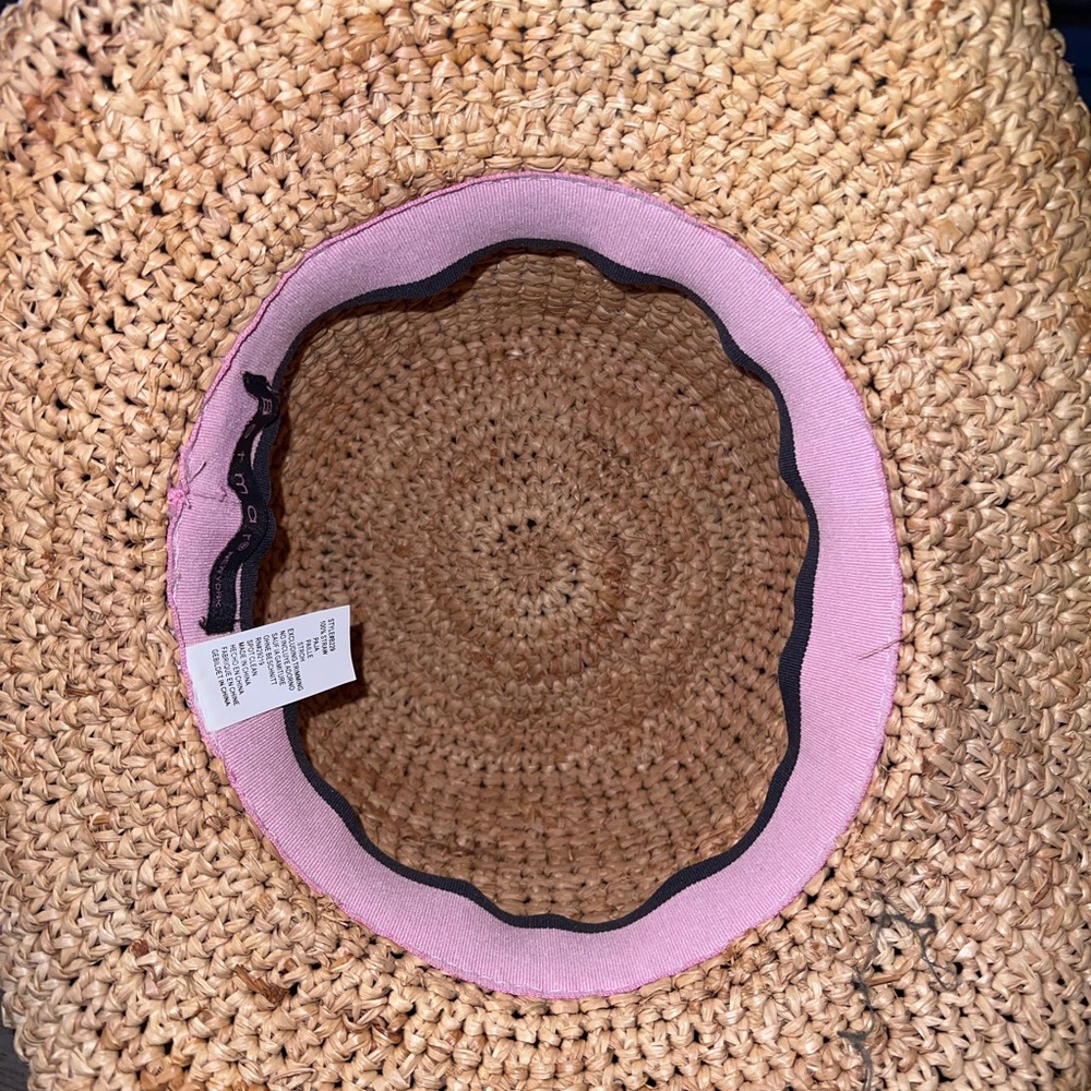 Betmar Tan Straw Hat with Pink Band - Picture 7 of 13